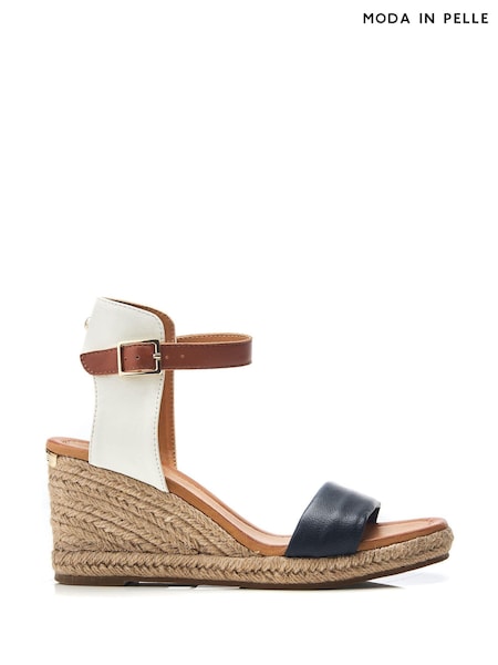 Moda in Pelle Phyllis Square Toe Two Strap Wedge Sandals (B98542) | €113