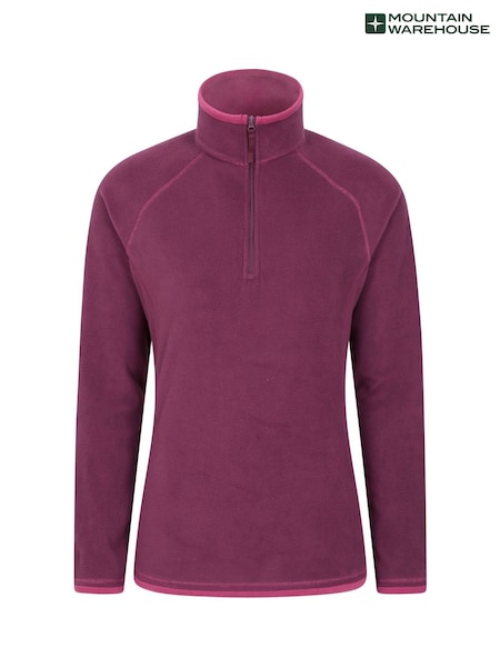 Mountain Warehouse Light Pink Womens Montana Half Zip Fleece (B98561) | R$ 245