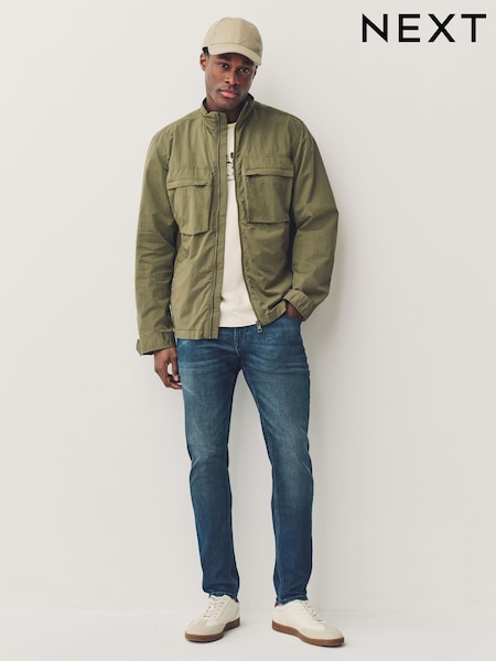 Vintage-Blau - Enge Passform - Authentische Stretch-Denim-Jeans (B98590) | 42 €