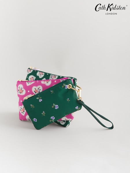 Cath Kidston Green Hearts Layered Pouch (B98687) | R$ 415