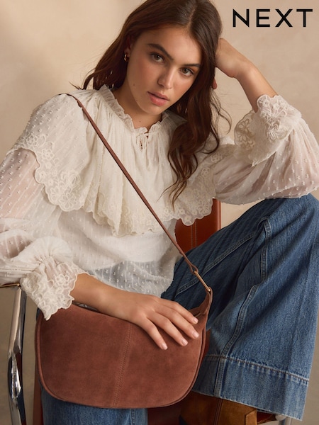 Rust Brown Suede Sling Bag (B98730) | € 31