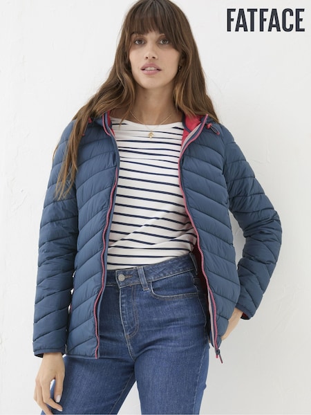 FatFace Ruby Teal Blue Lightweight Puffer Jacket (B98947) | €59