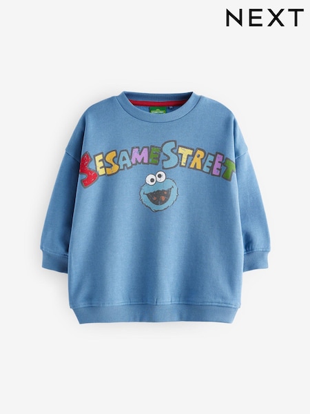 Blue Sesame Street Crew Neck 100% Cotton Sweatshirt (6mths-8yrs) (B98949) | €8.50 - €10