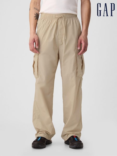Gap Beige Nylon Cargo Trousers (B98971) | €15