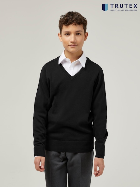 Trutex Black 100% Cotton School Jumper (B99150) | ‏116‏₪ - ‏126‏ ₪