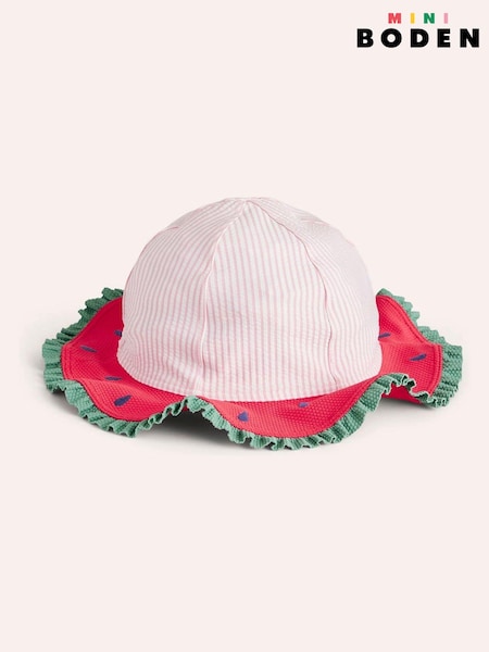 Boden Pink Novelty Wide Brim Hat (B99169) | AED99