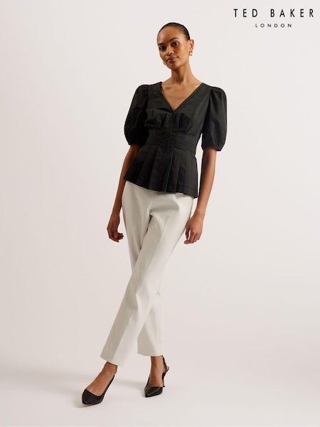 Negru - Bluză cu mânecă bufantă și detalii cusute Ted Baker Burdur (B99204) | 459 LEI