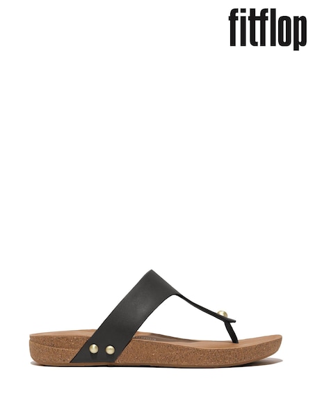 FitFlop Iqushion Leather Toe Post Sandals (B99304) | AED233