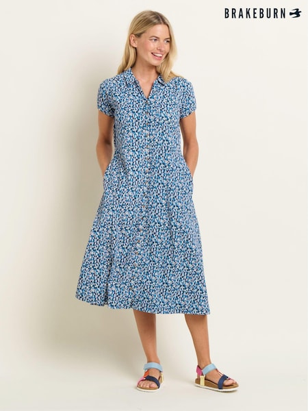 Brakeburn 100% Cotton Brushed Camo Shirt Dress (B99477) | ‏327‏₪