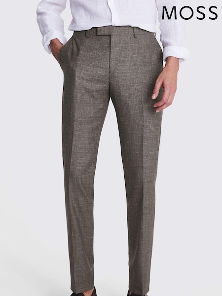 MOSS Brown Tailored Fit Italian Brown	 Trousers (B99576) | €89