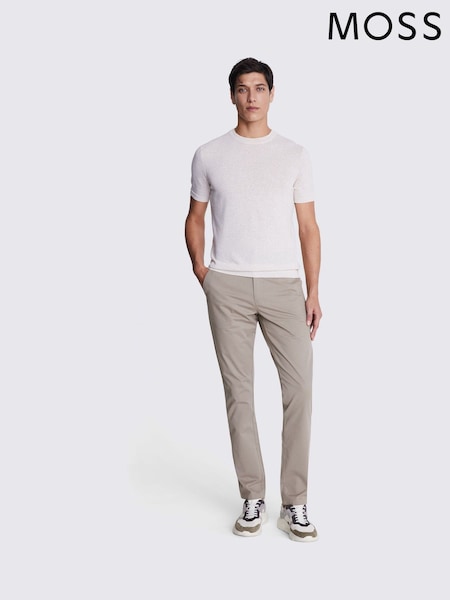MOSS Silver Grey Tailored Chino Trousers (B99653) | €85
