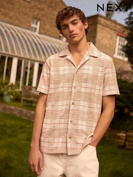 Orange/White EDIT Check Jersey Shirt (B99664) | €6