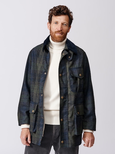 Aubin Caenby Wool Check Worker Jacket (B99753) | R$ 6,865