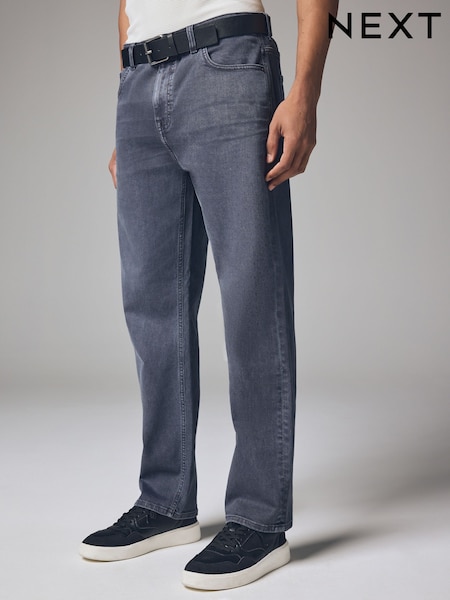 Steel Blue Straight Fit Belted Authentic Jeans (B99795) | €20