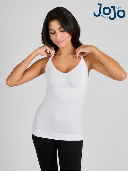 JoJo Maman Bébé White Seamless Postnatal Support Nursing Vest (C00003) | €32
