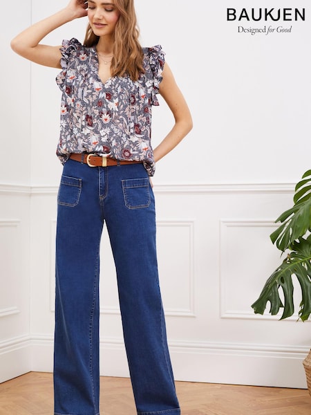 Baukjen Molly Blue Blouse with Lenzing™ Ecovero™ (C00322) | €64