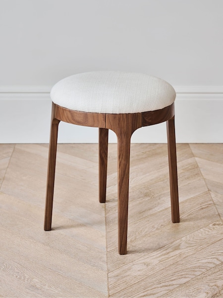 Jasper Conran London Off White Belgrave Walnut Stool (C00422) | €251