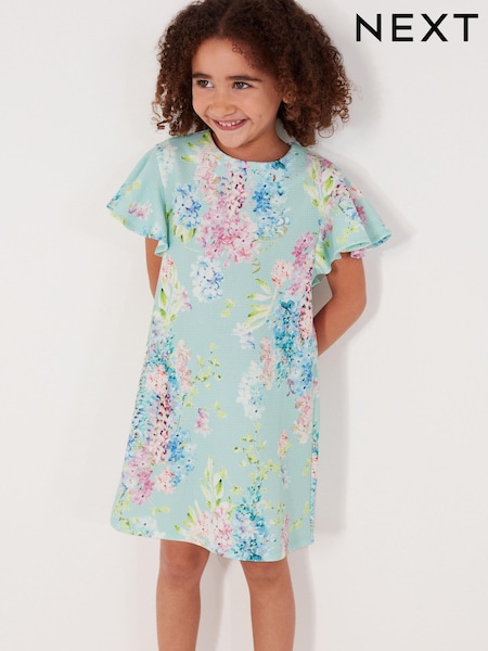 Mint Green/Blue/Soft Pink Floral Occasion Dress (1.5-16yrs) (C00479) | € 10 - € 14