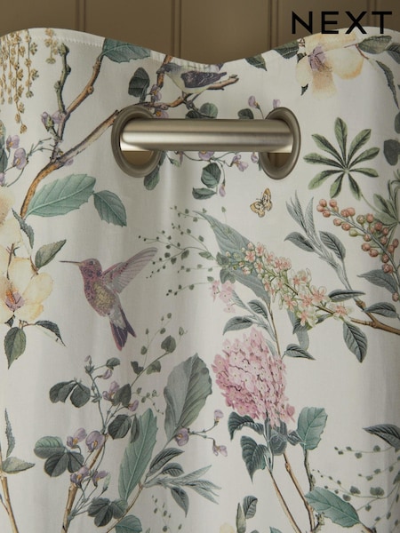 Natural Next Reflections Floral Eyelet Blackout/Thermal Curtains (C00596) | 171 QAR - 377 QAR