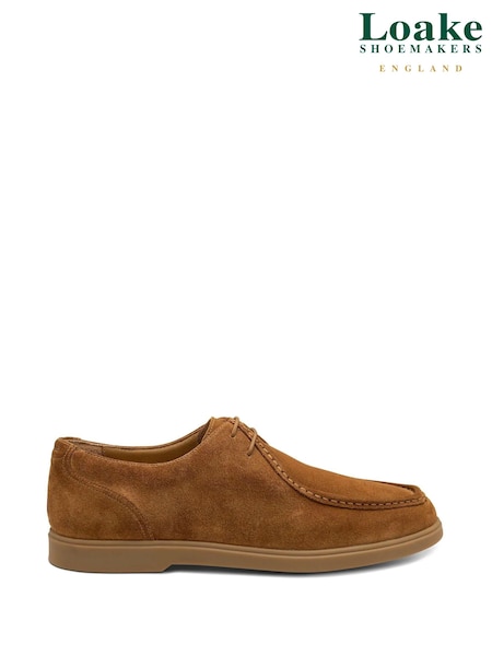 Loake Chestnut Arezzo Suede Shoes (C01443) | 605 LEI
