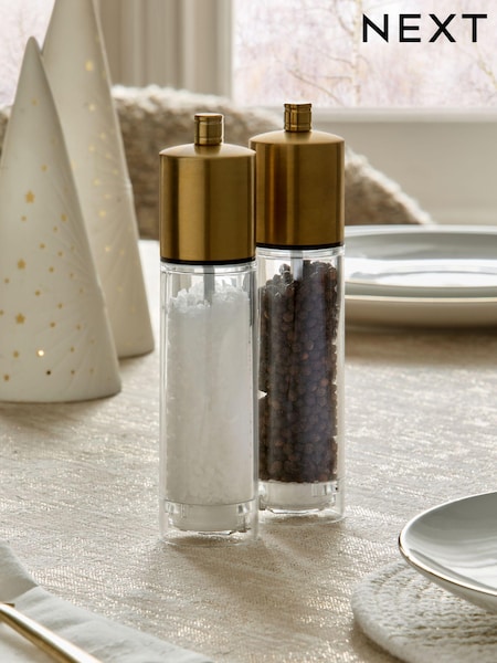 Set of 2 Gold Filled Salt and Pepper Grinders (C01651) | €25