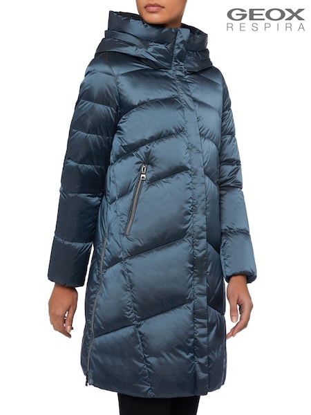 Geox Womens Blue Adrya Parka (C01676) | €442