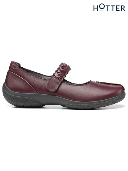 Temno rdeča - Hotter Shake II Touch Fastening Leather Shoes (C02018) | € 104