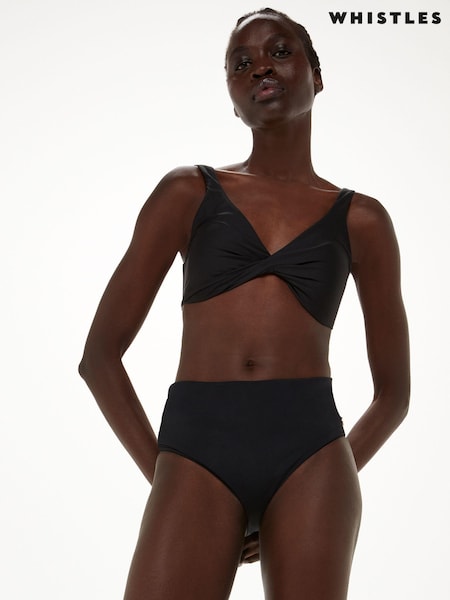 Whistles Black High Rise Bikini Bottoms (C02045) | $79