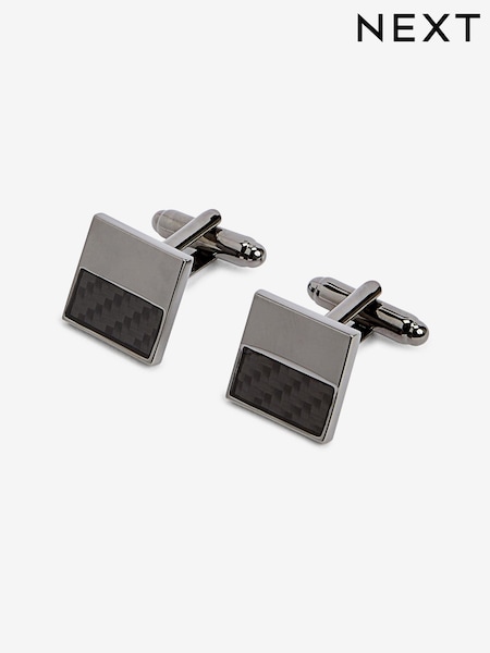 Gun Metal Carbon Cufflinks (C02383) | €9