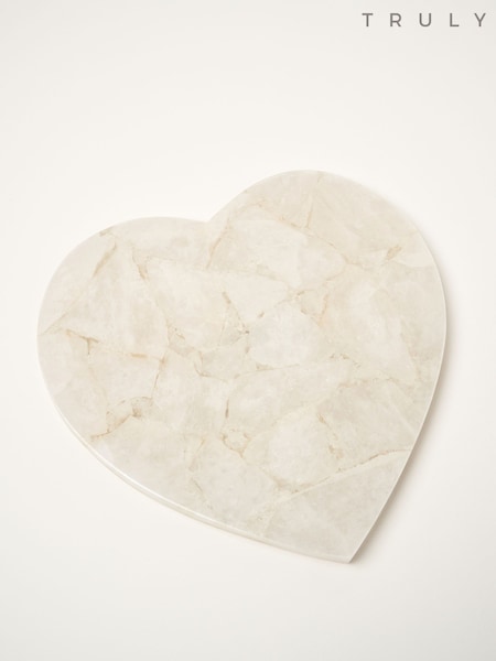Truly Pink Quartz Heart Serving Board (C02492) | €59
