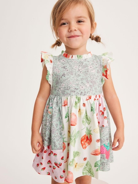 Цветочный - Embroidered Tiered Dress (3mths-7yrs) (C02634) | €16 - €20
