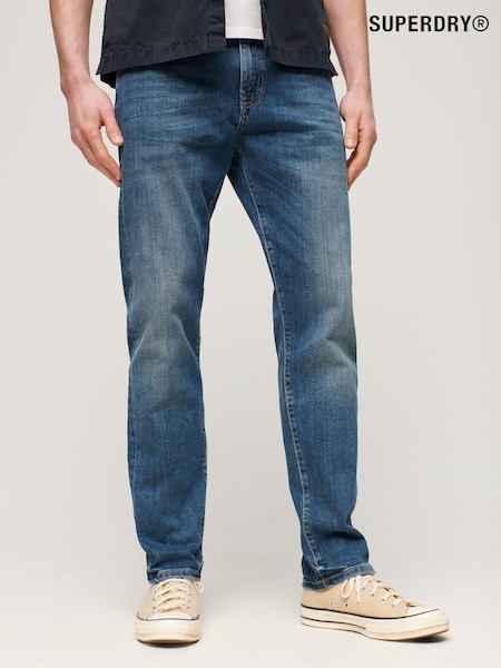 Superdry Blue Organic Cotton Slim Straight Jeans (C02775) | 185 QAR