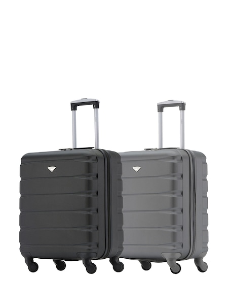 Flight Knight EasyJet Overhead 4 Wheel ABS Hard Case Cabin Carry On Suitcase 56x45x25cm  Set Of 2 (C03184) | €114