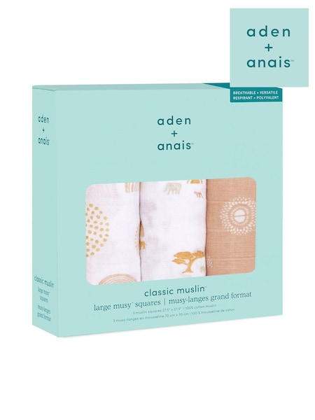 aden + anais Keep Rising 100% Cotton Muslin Squares 3 Pack (C03673) | €33
