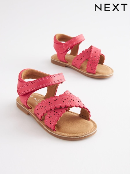 Pink Standard Fit (F) Cross Strap Sandals (C04143) | €9 - €10.50