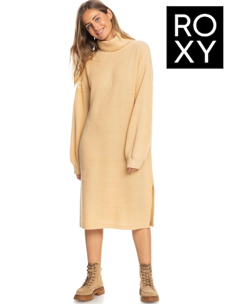 Roxy Womens Natural Long Sleeve Knit Dress (C04195) | €43