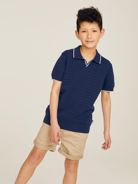 Marineblau - Baker by Ted Baker Knitted Polo Shirt (C04239) | 20 € - 23 €