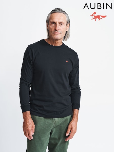 Aubin Buttermere Cotton Long Sleeve T-Shirt (C04260) | ₪226