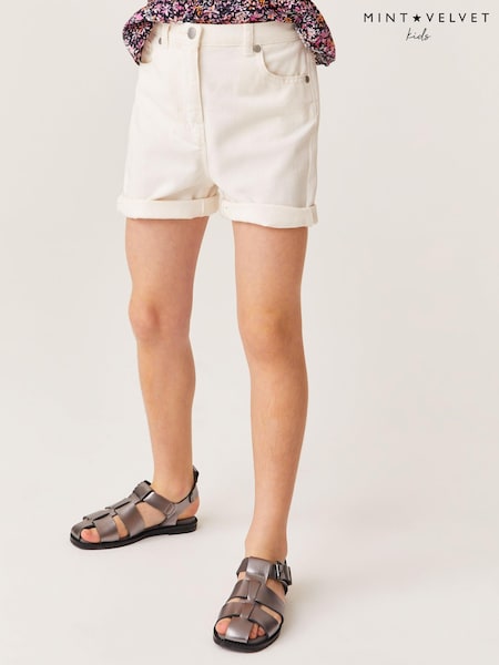 Mint Velvet White Rolled Denim Shorts (C04655) | €11.50 - €12.50