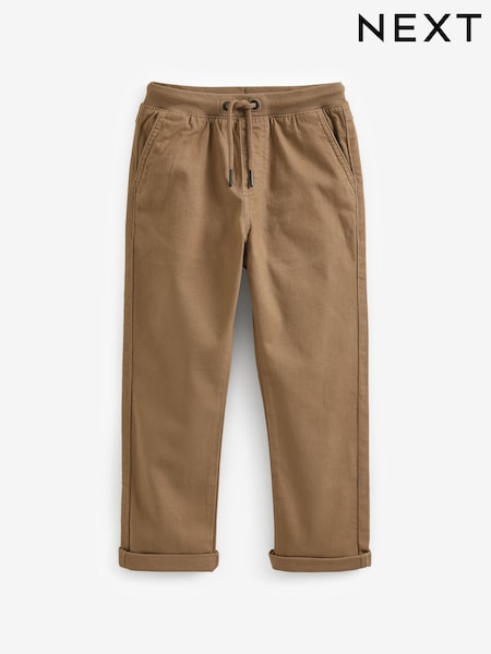 Tan Brown Regular Fit Rib Waist Pull-On Trousers (3-16yrs) (C04722) | €21 - €29