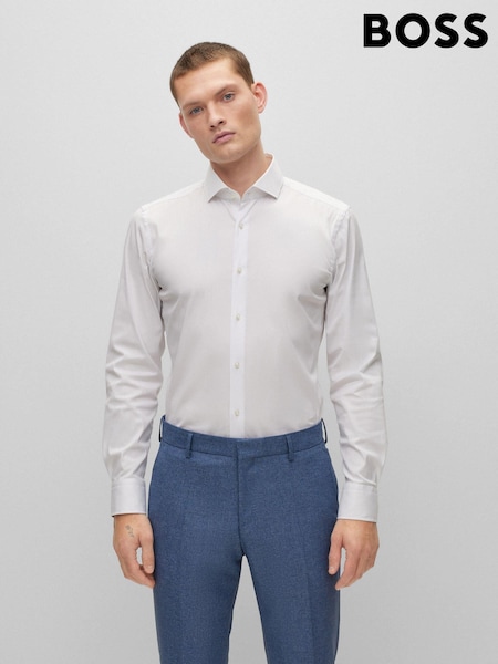 BOSS White Slim Fit Dress Shirt (C05224) | €85