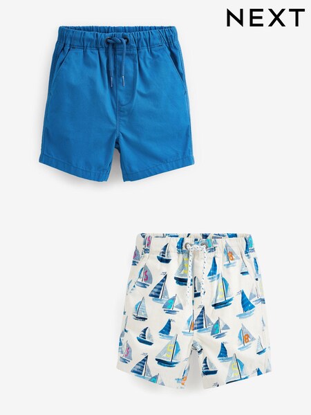 Blau Marine-Look - Pull-On Shorts 2 Pack (3mths-7yrs) (C05298) | 7 € - 9 €