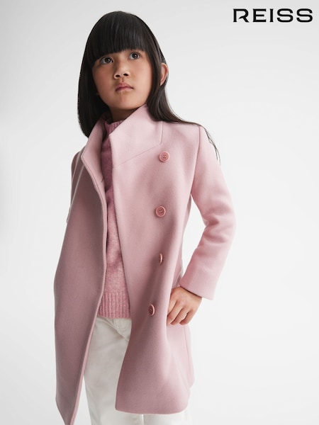 Reiss Pink Kia 4-9 yrs Wool Blend Coat (C05523) | €140