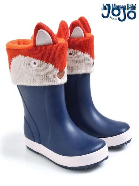 JoJo Maman Bébé Rust Orange Fox Fox Welly Liners (C05613) | R$ 145