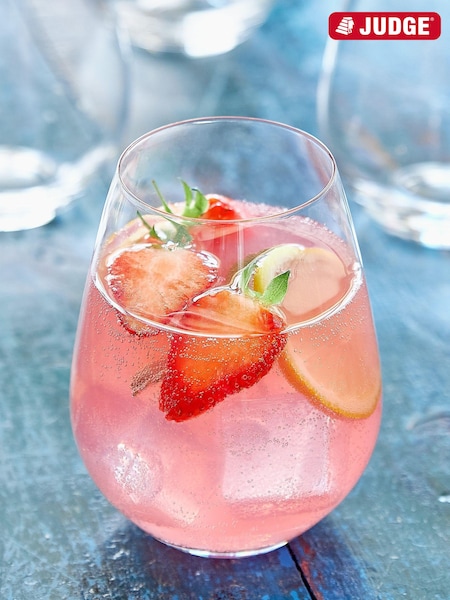 Judge 4 Pack Clear Crystalline 400ml Stemless Wine Glasses (C06127) | €23
