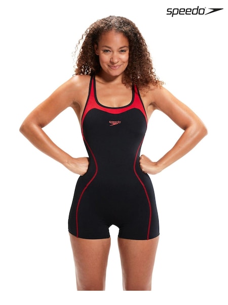 Черный/красный - Speedo Womens Panel Legsuit (C06158) | €16