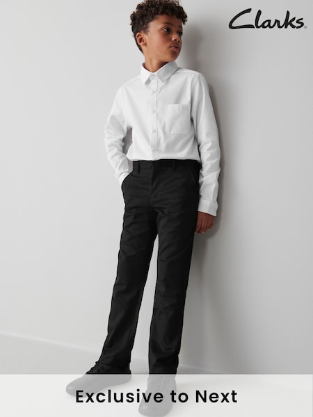 Clarks Black Regular Fit School Trousers (C06174) | €13 - €19
