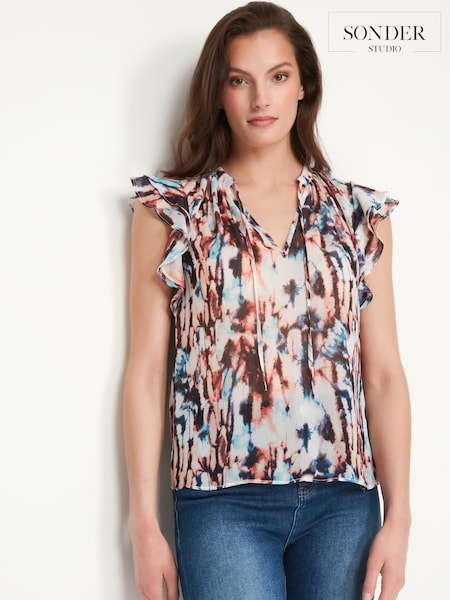 Sonder Studio Cream Marble Shell Top (C06554) | 16 €