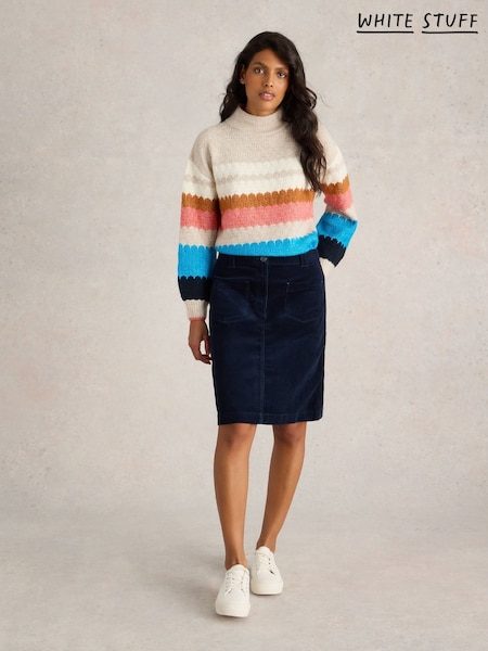 Blau Denim - White Stuff Melody Rock aus Bio-Cord (C06794) | 45 €