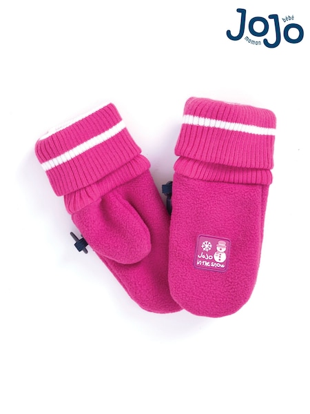 סחלב - Jojo Maman Bébé Polarfleece Mittens With Rib Cuff (C06795) | ‏70‏₪